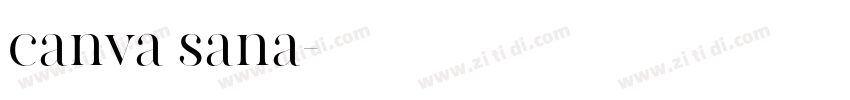 canva sana字体转换